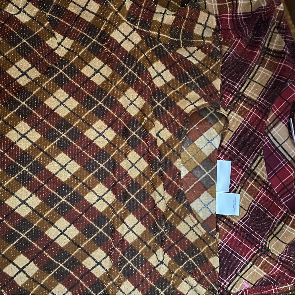 Womens Plaid Shirt in Brown and tan